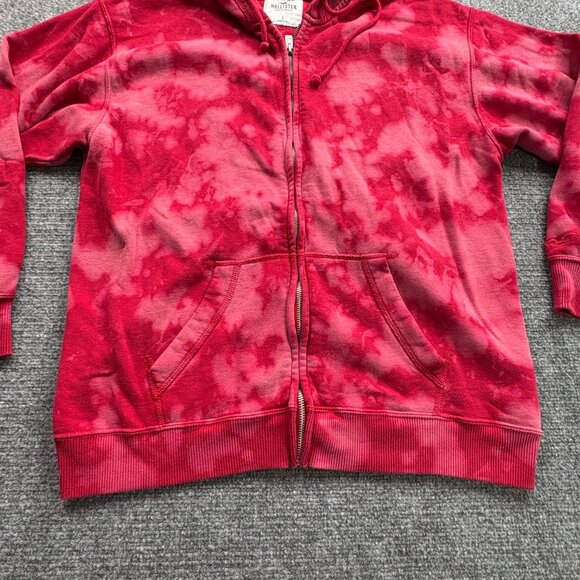 Hollister Hoodie Womens‎ S Pink Tie-Dye Jacket Zip-Up Sweatshirt Pockets Boho - Picture 6 of 12